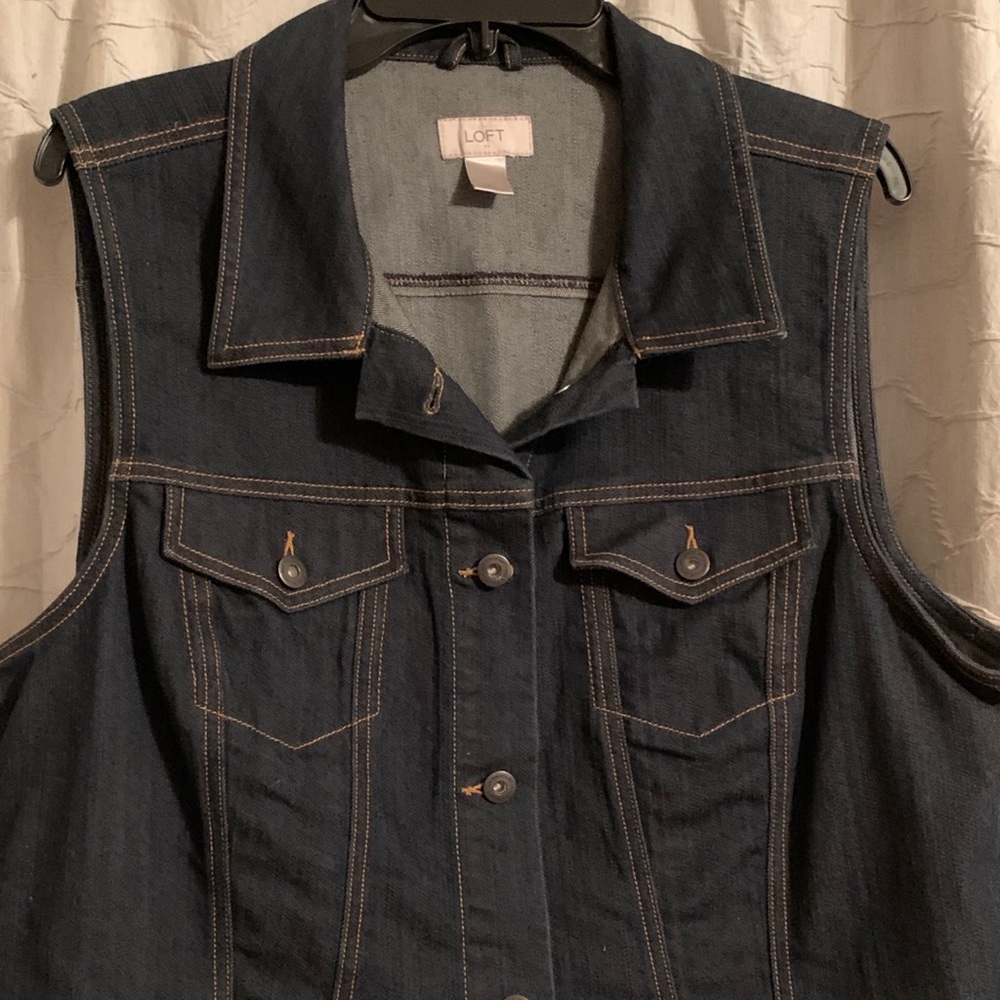 Dark Blue Denim Vest